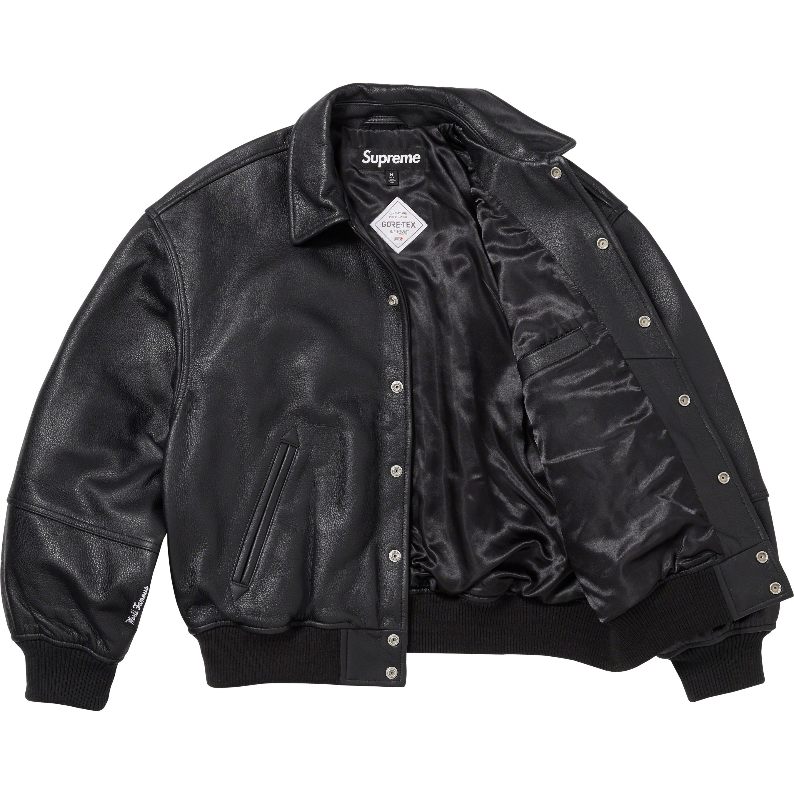 GORE-TEX Infinium WINDSTOPPER® Leather Varsity Jacket view 11